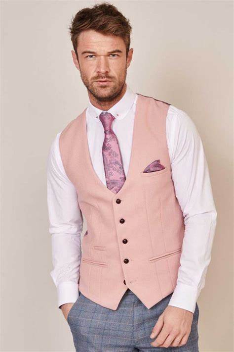 Kelvin Pink Gilet - Single Breasted - gilet