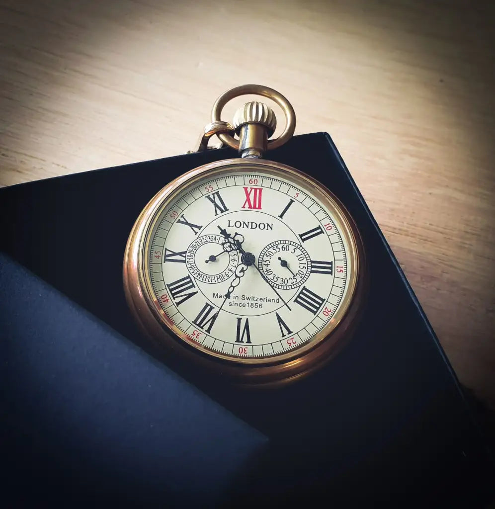 LONDON Vintage bronze Pocket Watch - pocketwatch