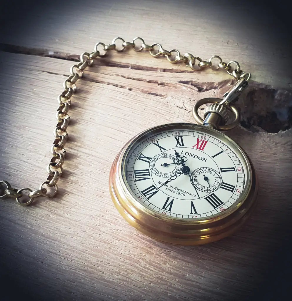 LONDON Vintage bronze Pocket Watch - pocketwatch