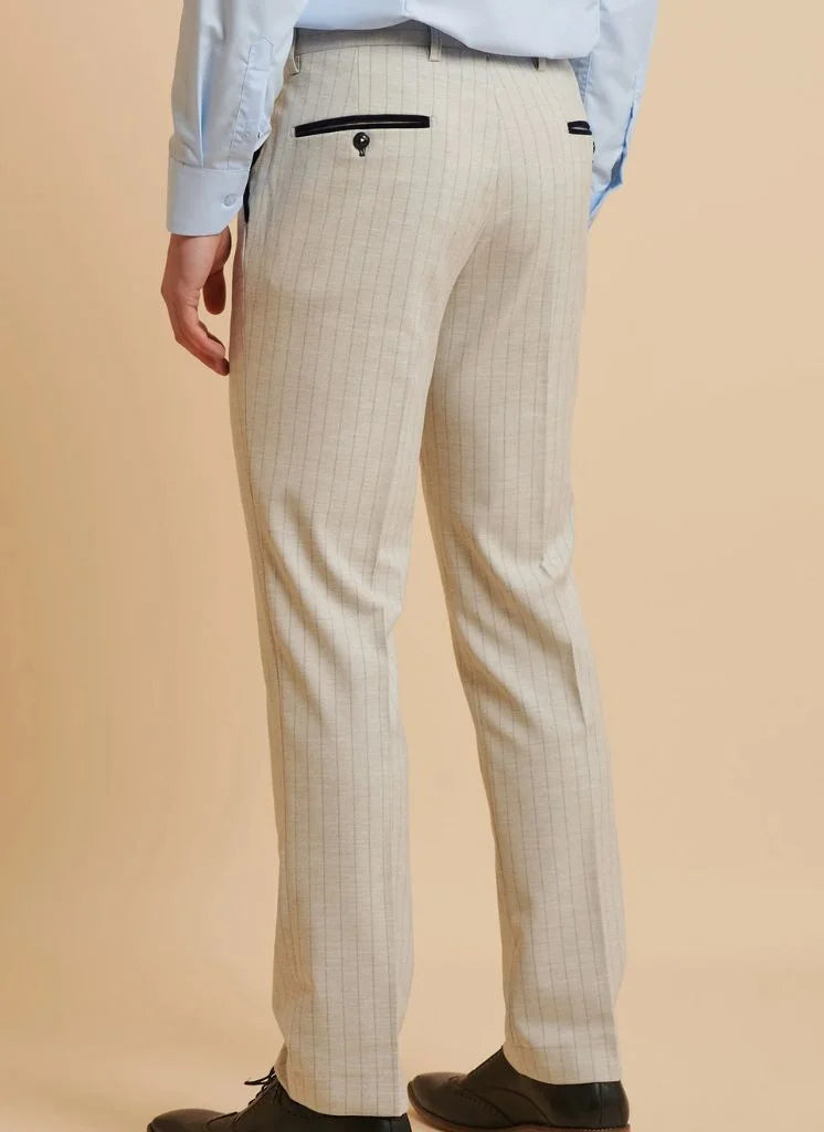 Marc Darcy - Pantalon Grant Stone Pinstripe