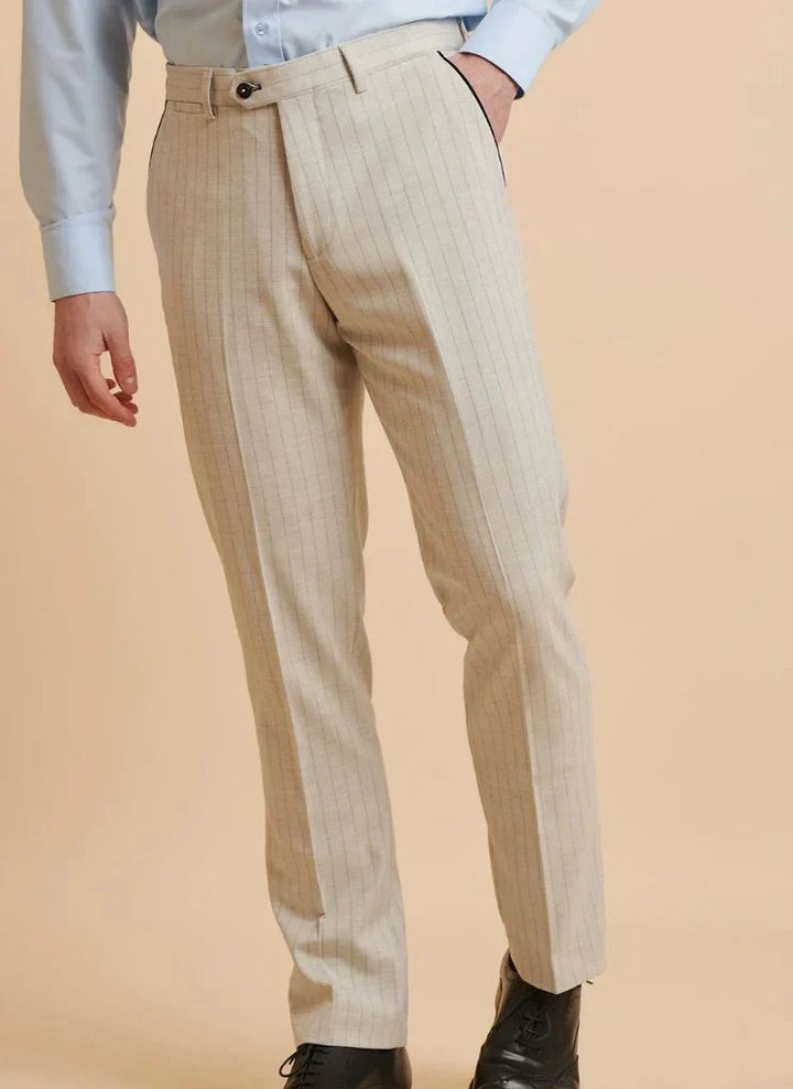 Marc Darcy - Pantalon Grant Stone Pinstripe