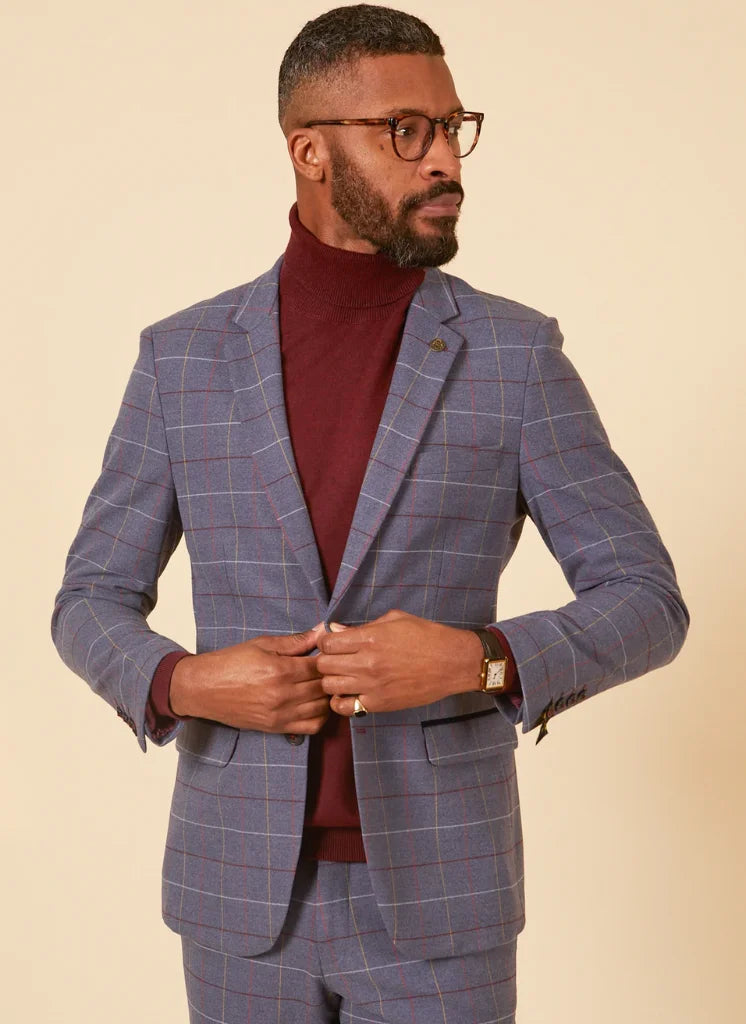 Marc Darcy - Colbert Abbott Blue Tweed Check