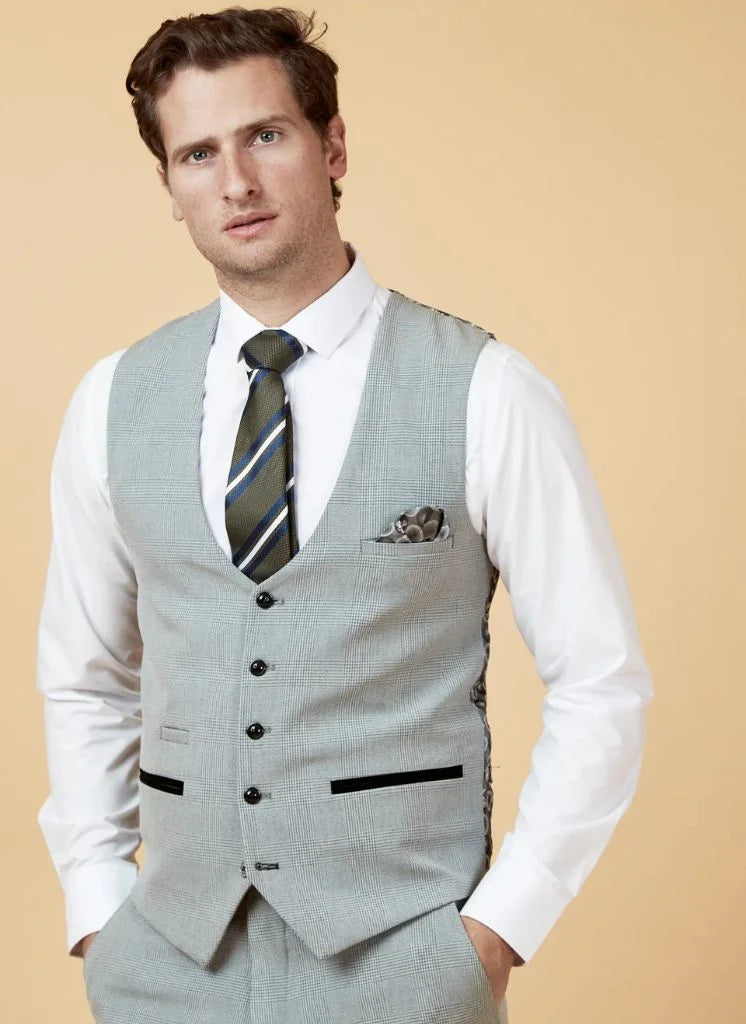 Marc Darcy - Gilet Bromley Silver Check