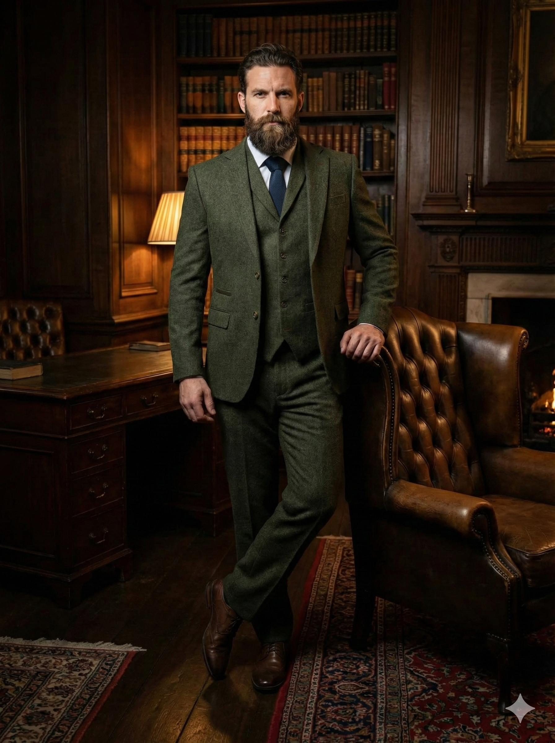 moss-groen-tweed-pak