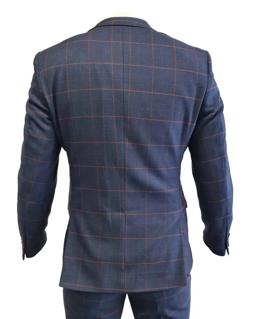 Navy blue 3pc. gentlemens suit - Edison Redline - driedelig