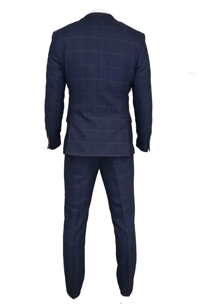 Navy blue 3pc. gentlemens suit - Edison Redline - driedelig