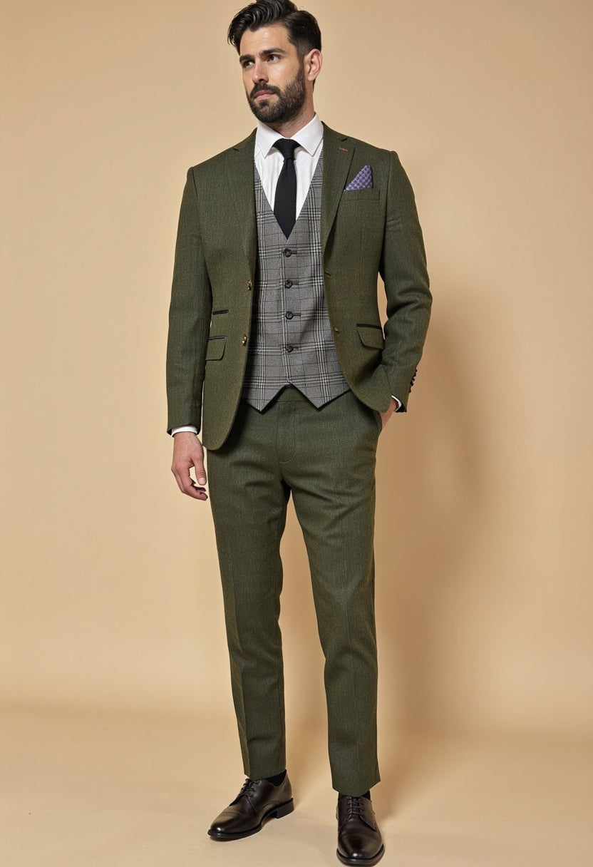 CASTLESON Chief - Heren Pak Olive Tweed Mix & Match