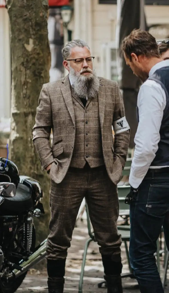 Peaky Blinders Brown Suit 3-Delig pak Blazer Gilet en