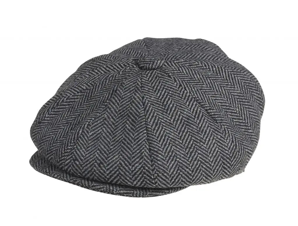 Peaky Blinders Cap Grey Herringbone - M (57cm - pet