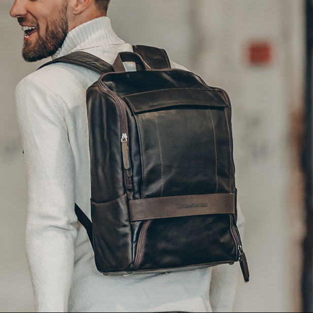 Leren Laptoprugzak Bruin Rich