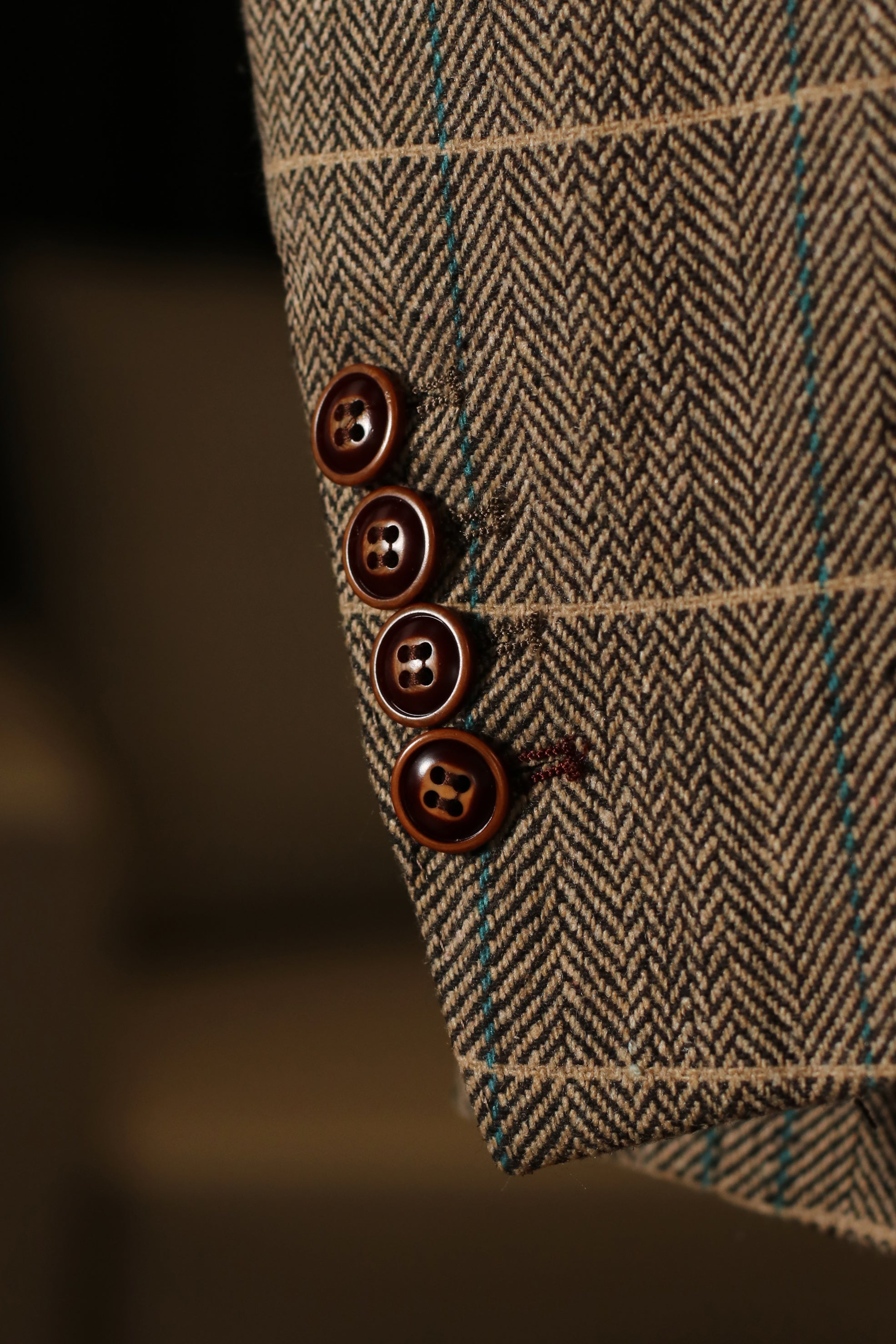 CASTLESON Phantom - Tredelad herrkostym Marinblå/Ljusbrun Mix &amp; Match