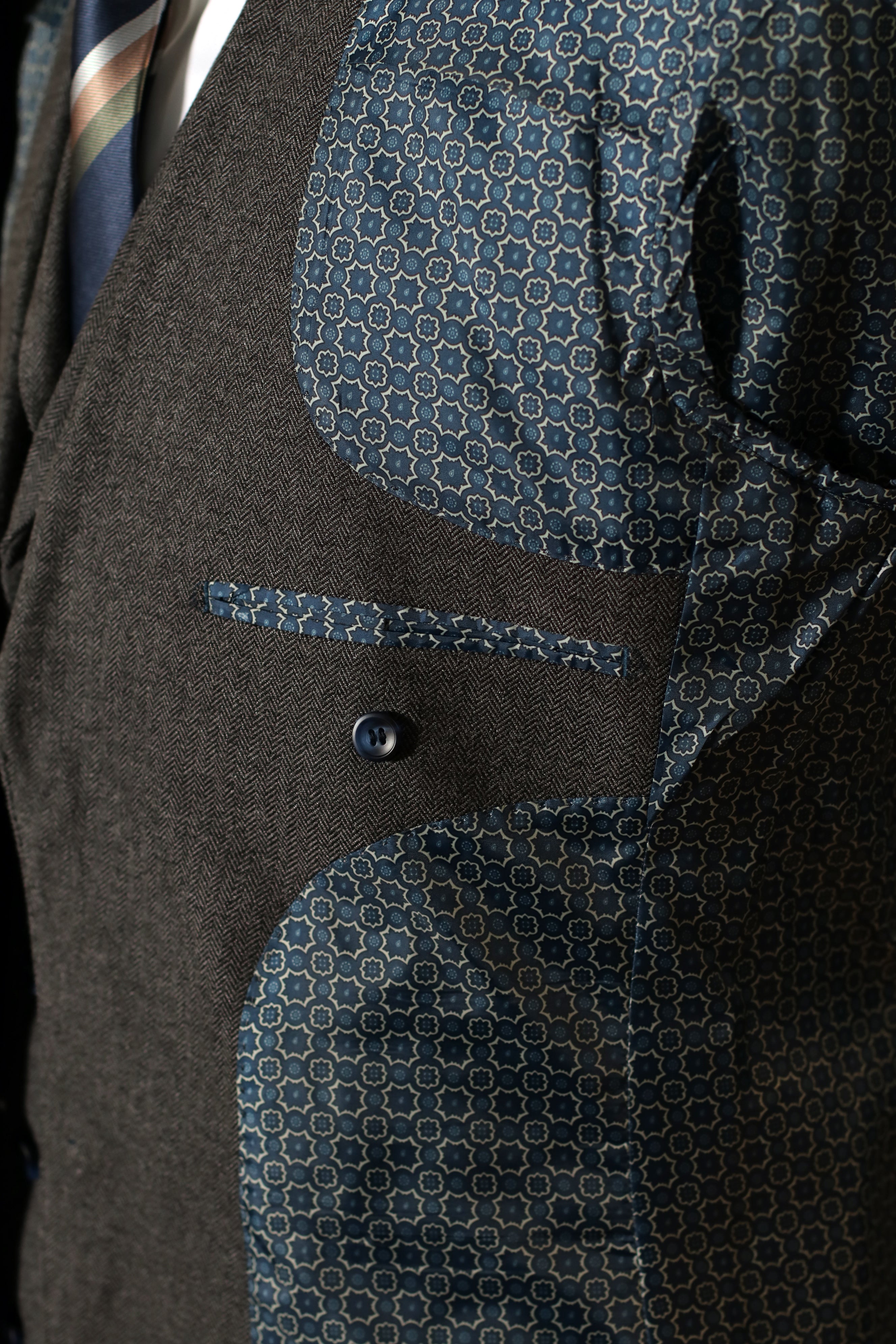 CASTLESON Phantom - Tredelad herrkostym Marinblå/Ljusbrun Mix &amp; Match