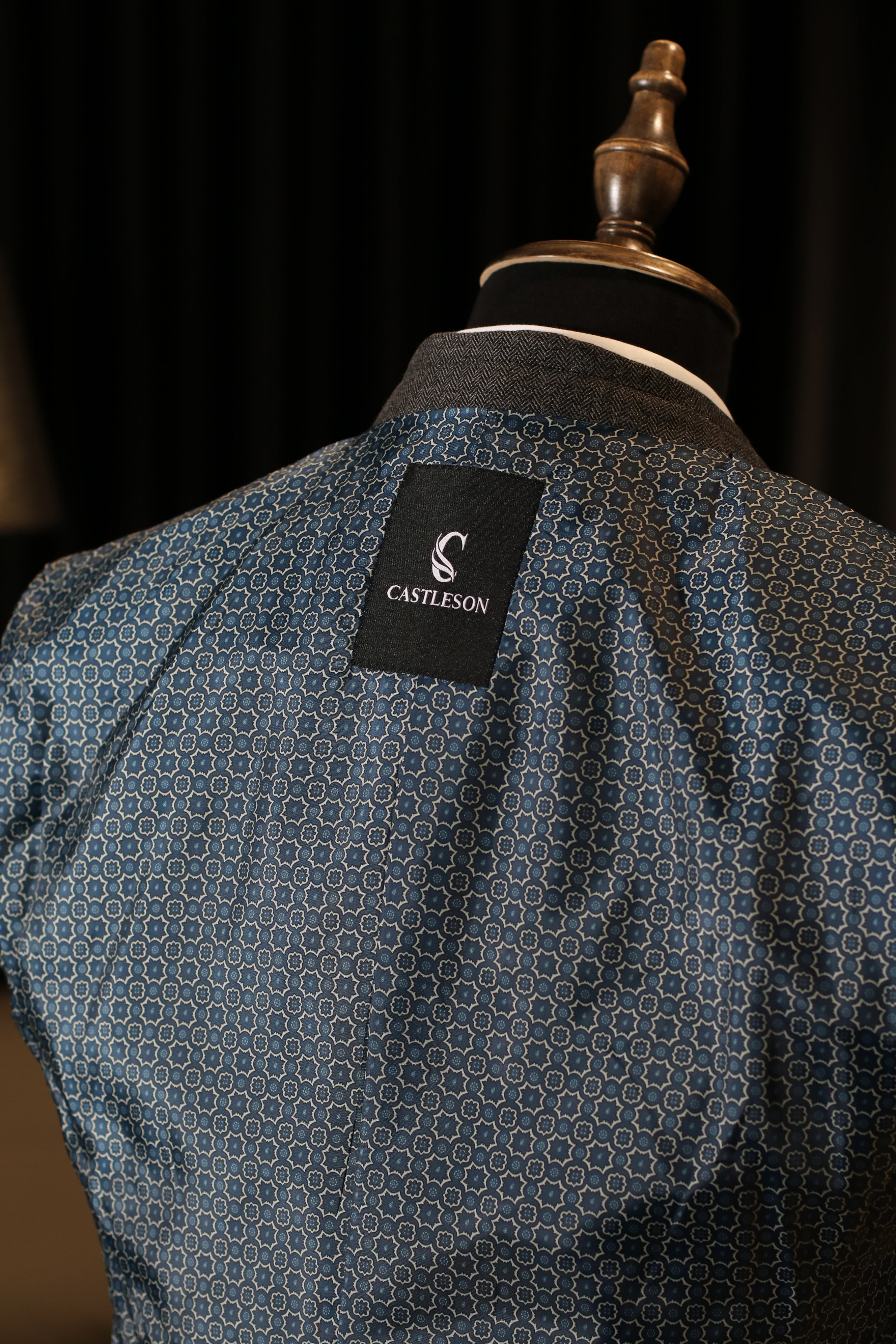 CASTLESON Phantom - Tredelad herrkostym Marinblå/Ljusbrun Mix &amp; Match