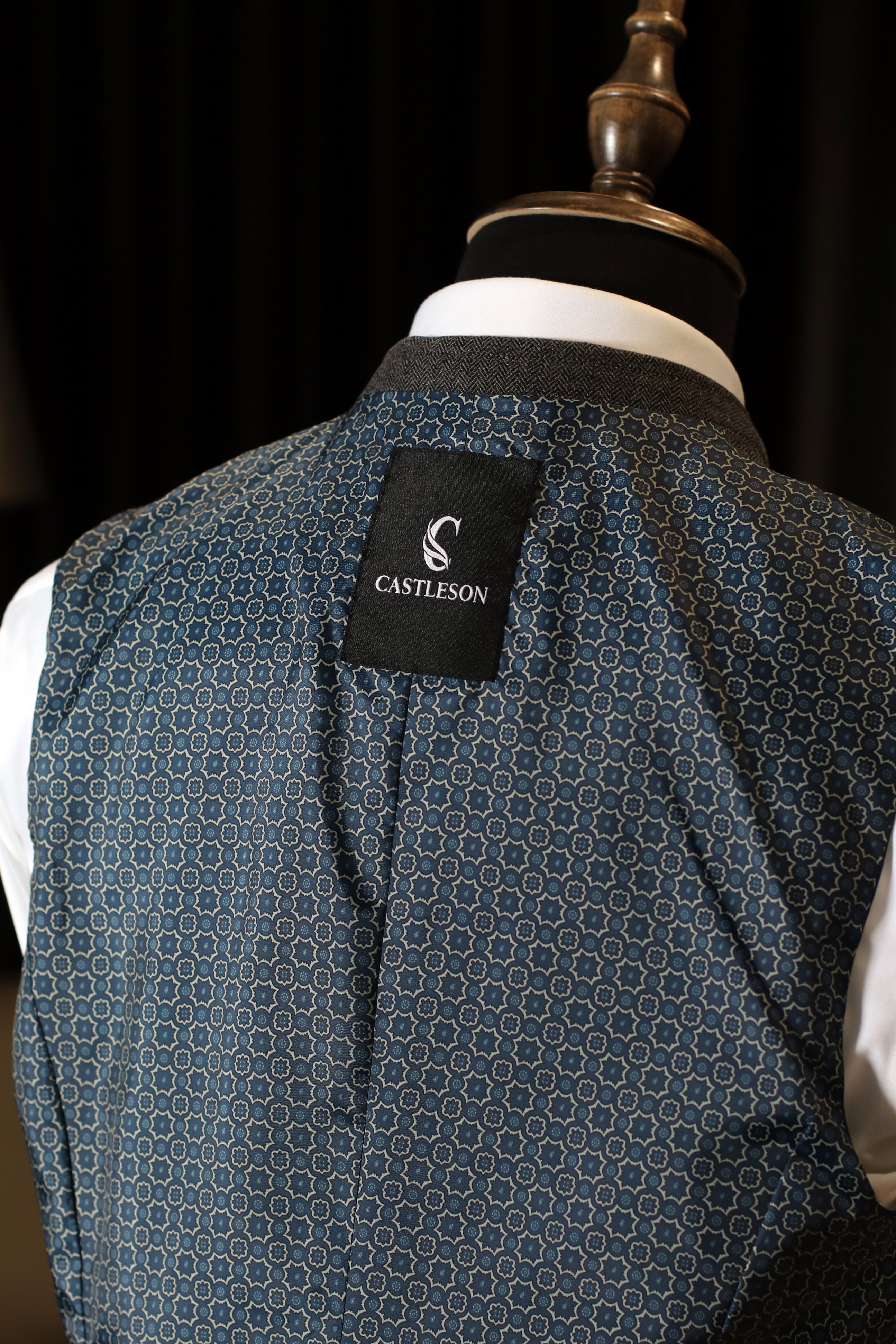 CASTLESON Phantom - Tredelad herrkostym Marinblå/Ljusbrun Mix &amp; Match