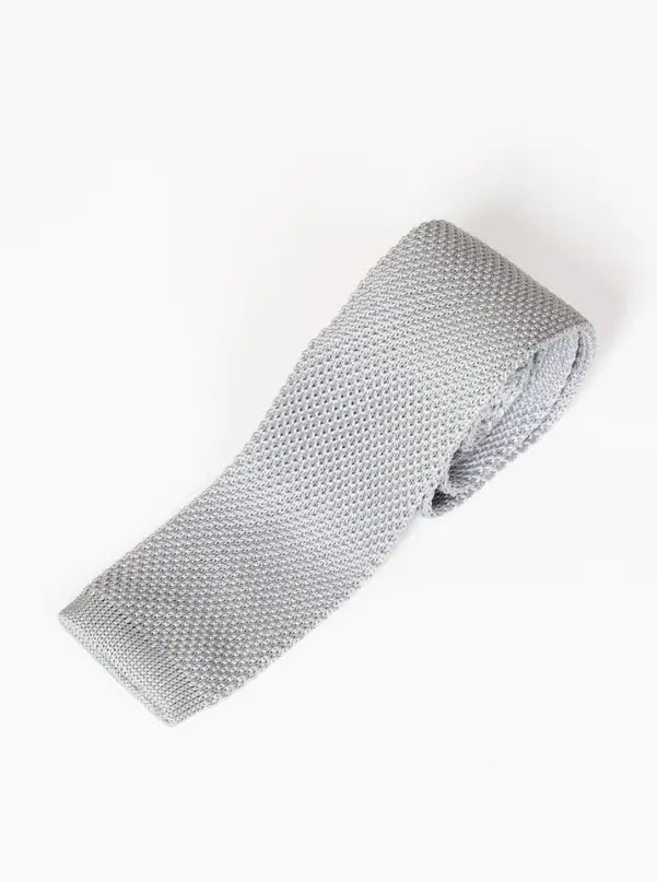 Stropdas Marc Darcy Silver Grey Knitted - vlinderstrik