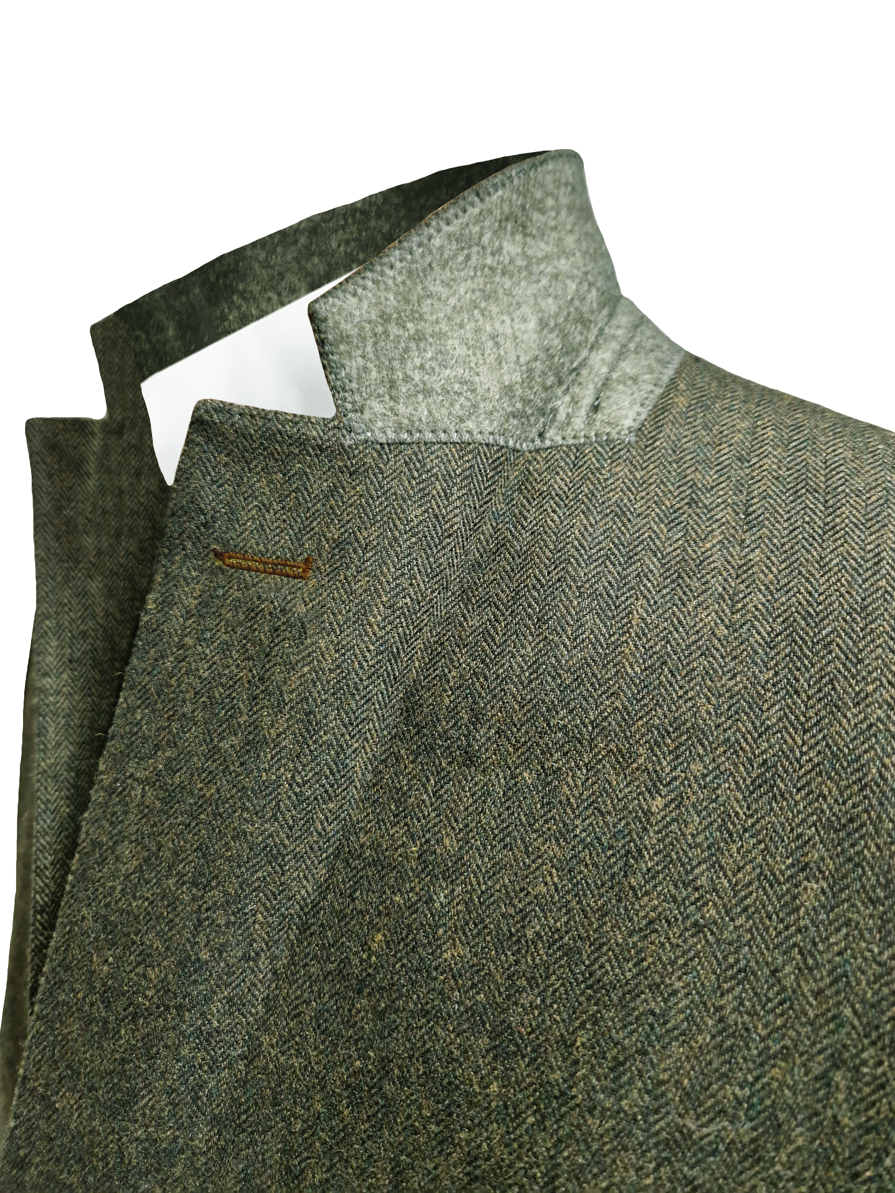 TAVERNY Chief - Heren pak Olive tweed - driedelig pak