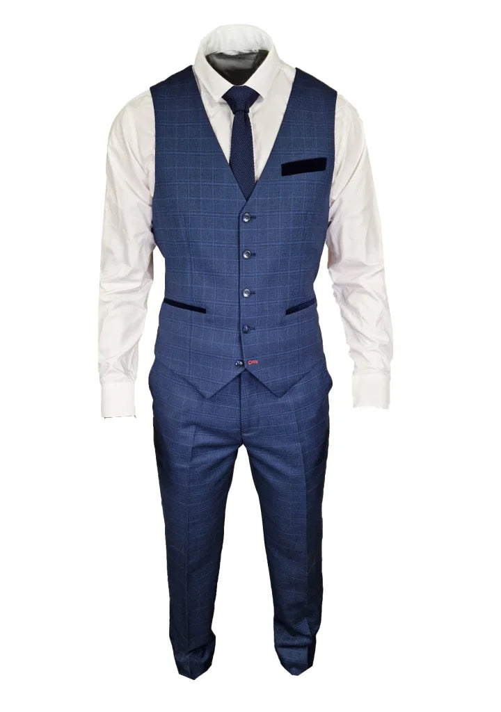 TAVERNY - Gilet Corporal Check Navy