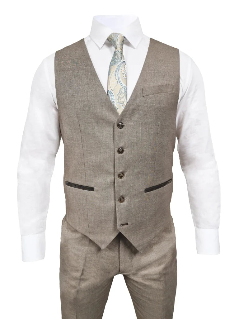 TAVERNY - Gilet Major Beige