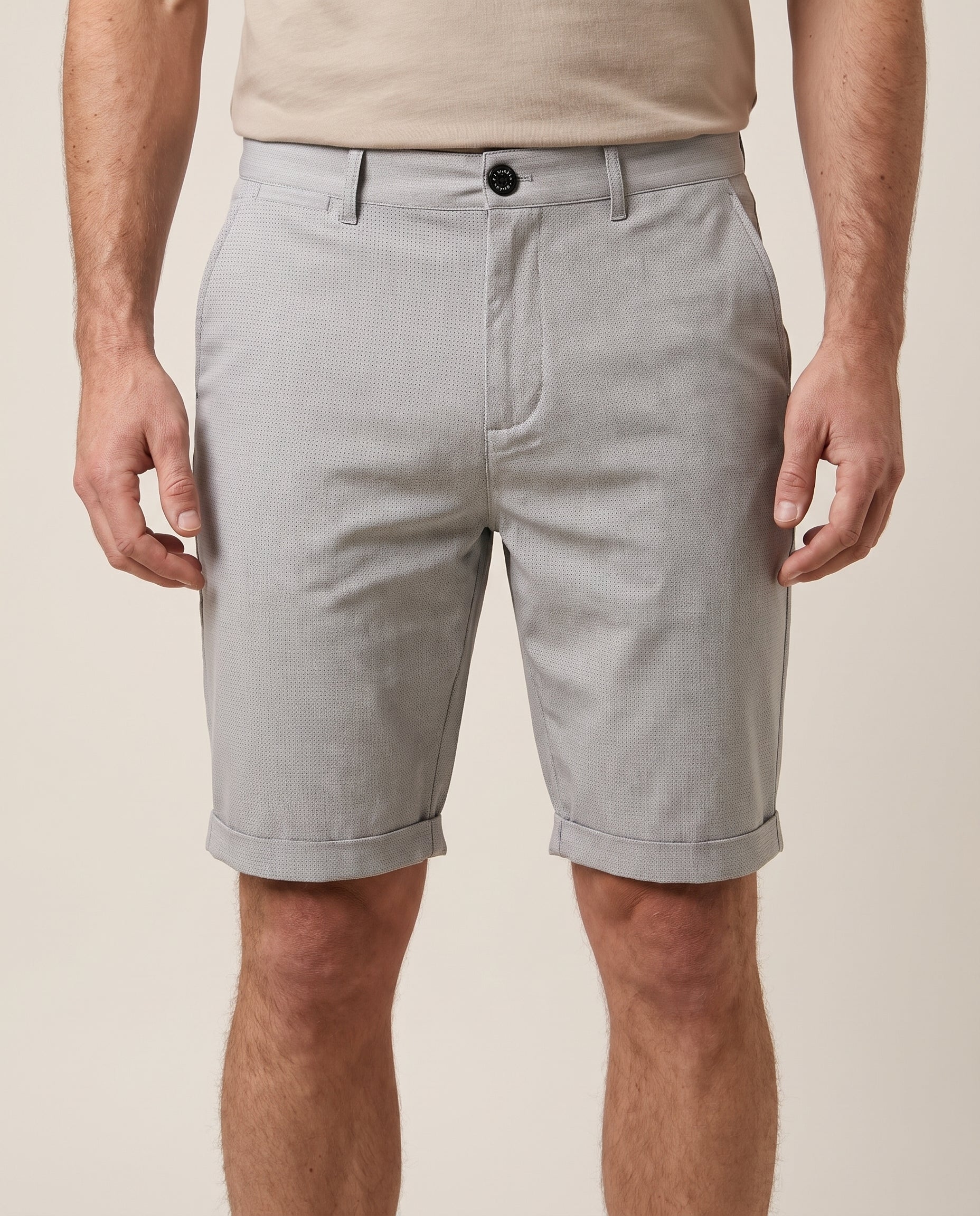 Cavani - Heren Korte Broek Denver Grey – modelfoto
