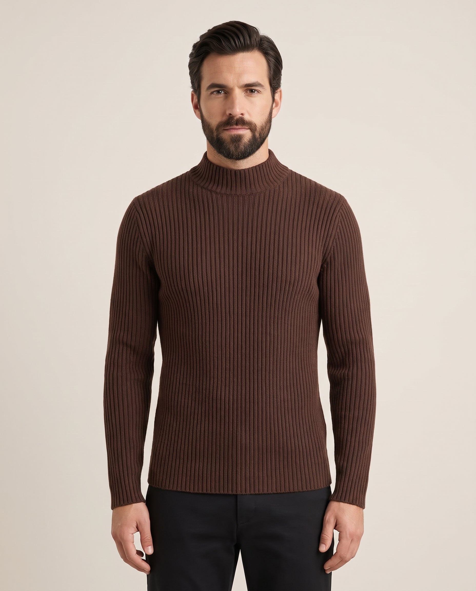 Cavani - Brown Jumper Fosco – modelfoto