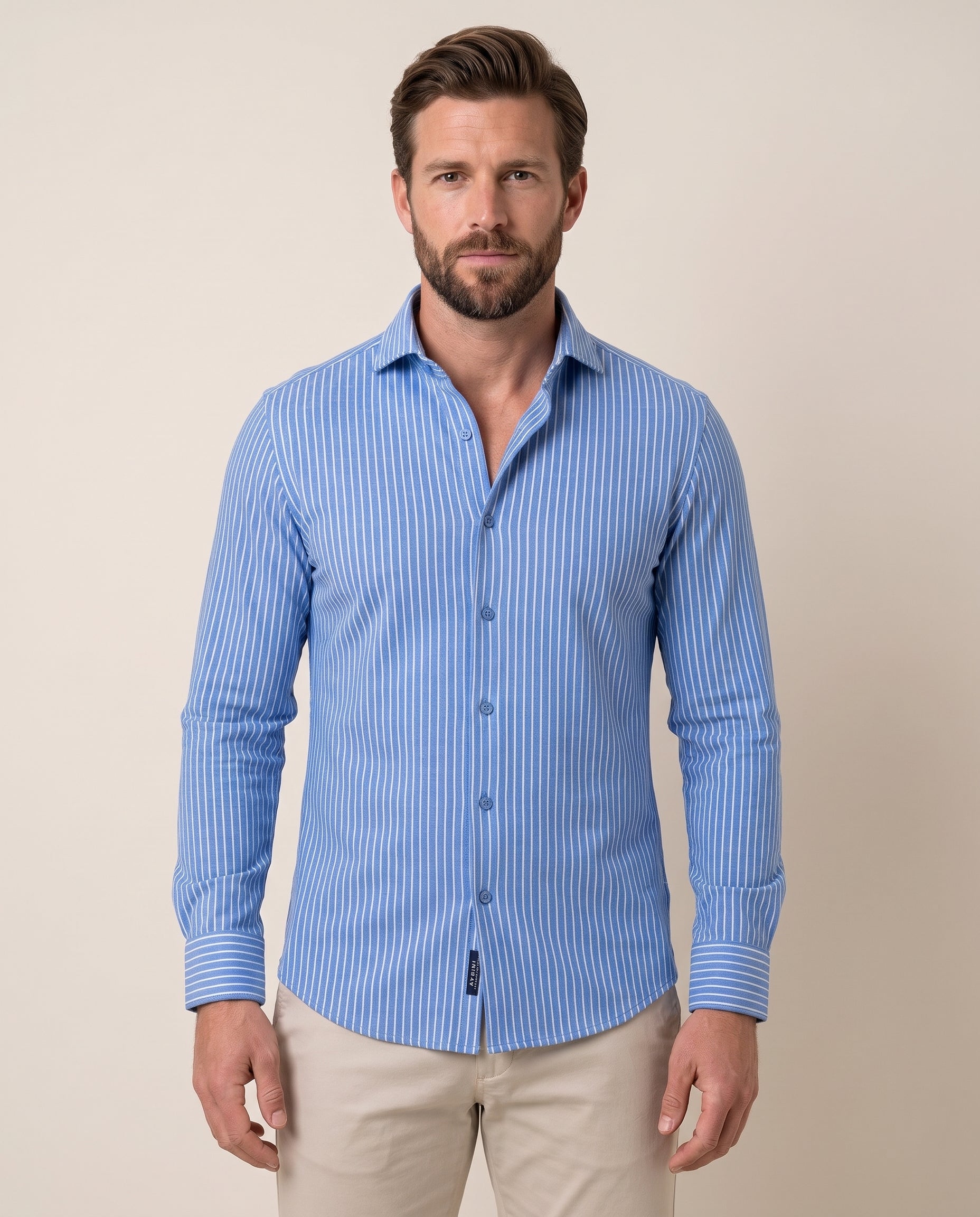 Cavani - Ashley Overhemd Blue Striped – modelfoto