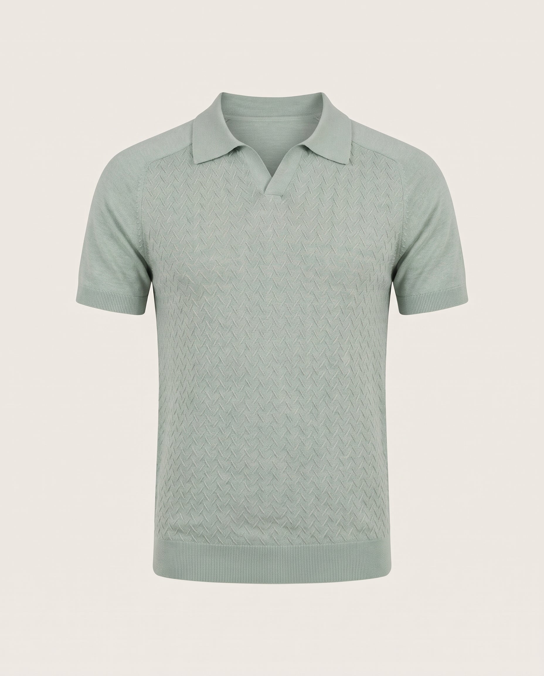 Cavani Turin Sage - Gebreide polo heren – productfoto zonder model
