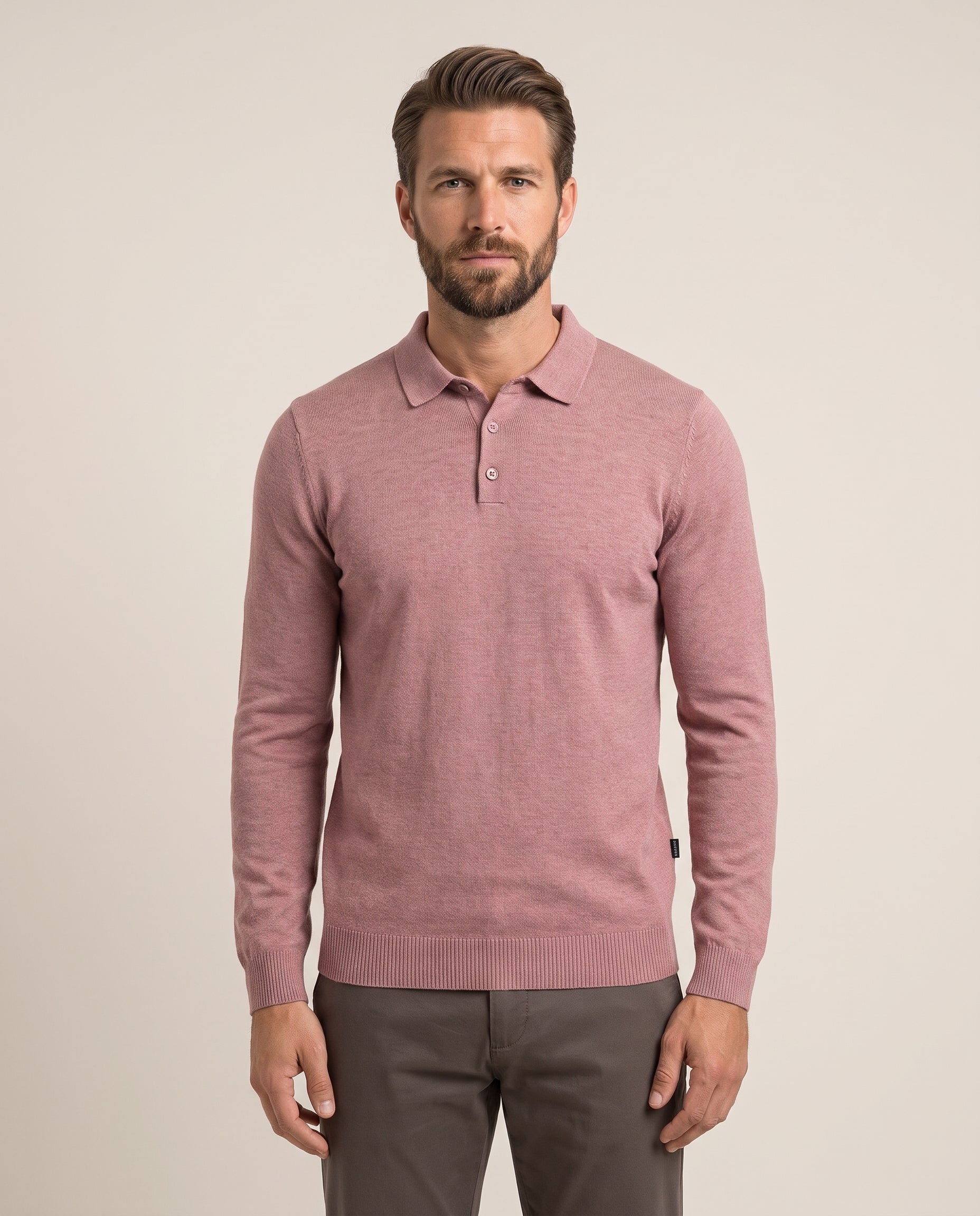 Cavani Boom Mauve - Polo heren – modelfoto