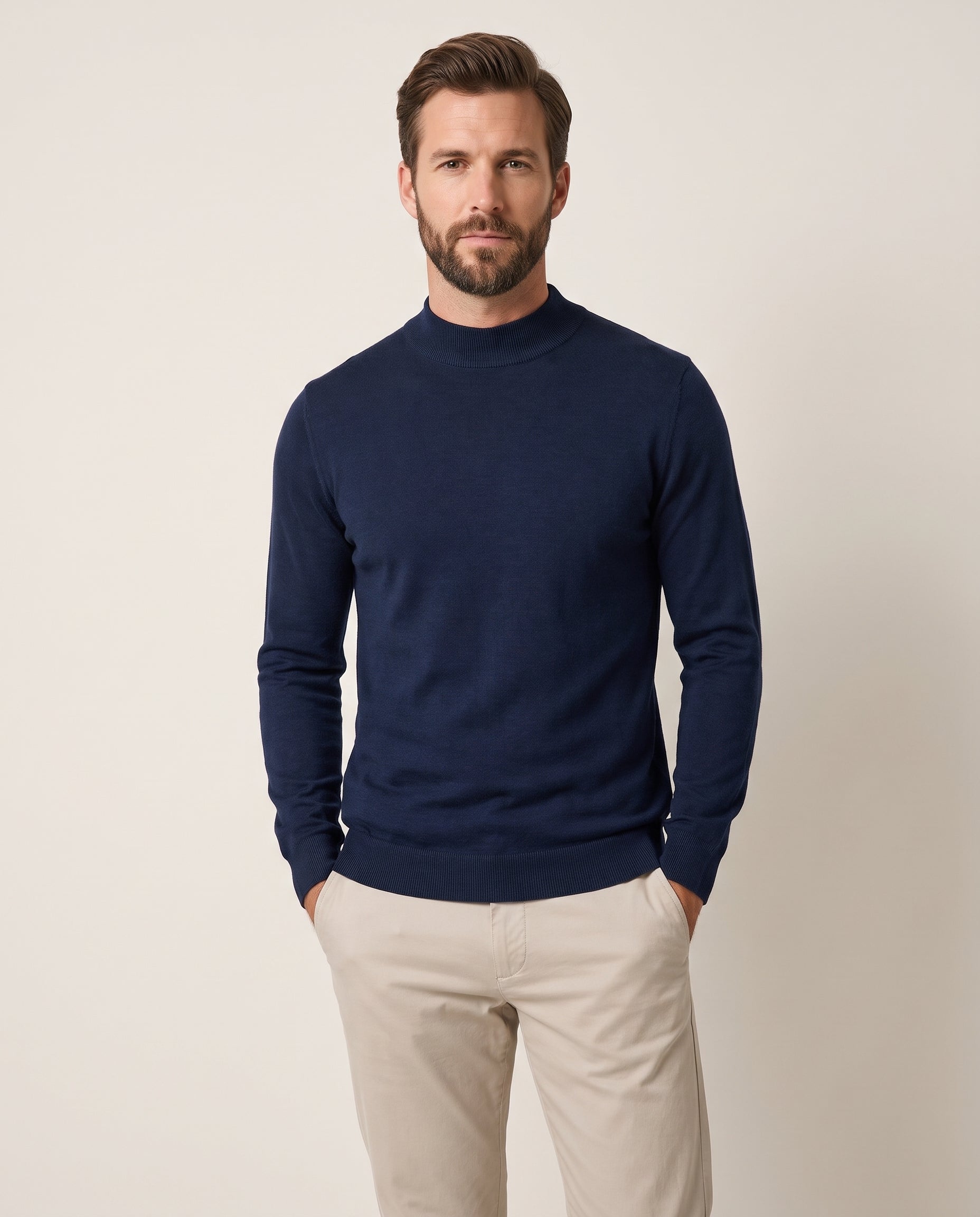 Cavani Colt Navy - Trui met hoge hals heren – modelfoto