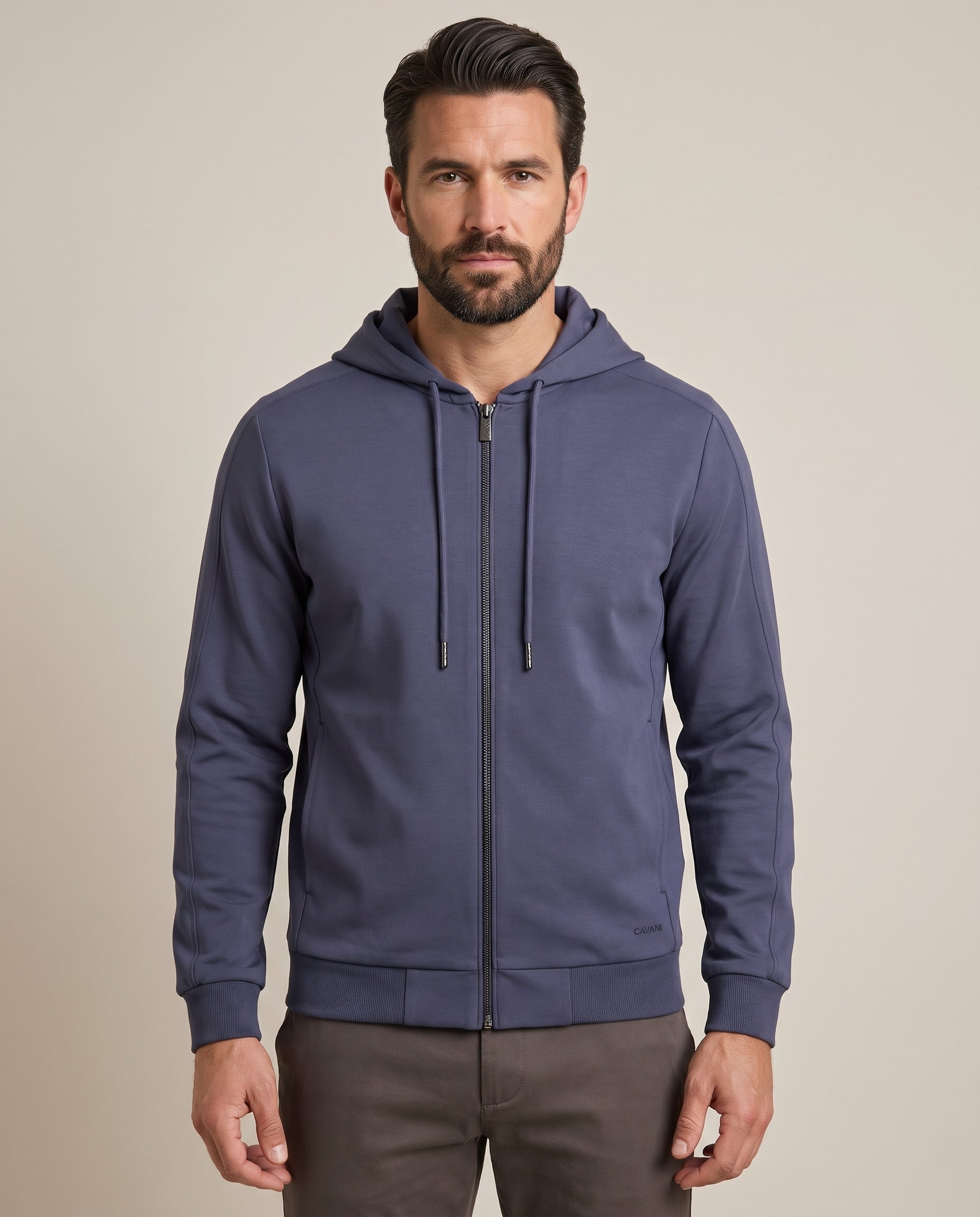 Cavani Coney Blue - Leisure jack met capuchon heren – modelfoto