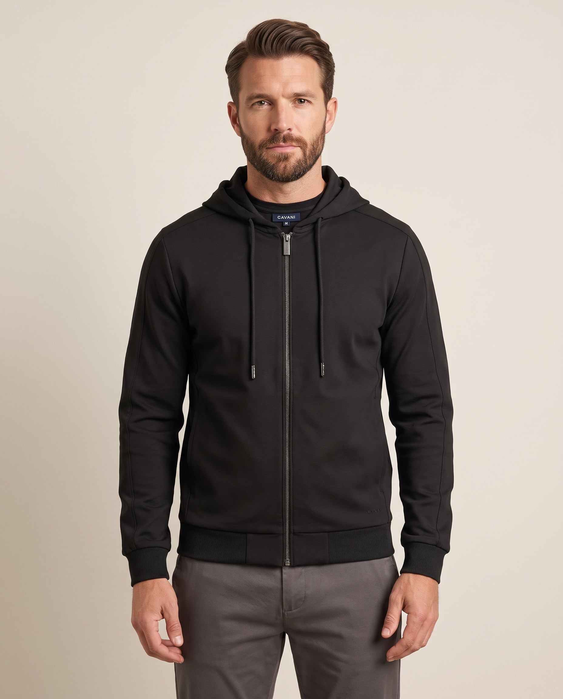 Cavani Coney Black - Leisure jack met capuchon heren – modelfoto