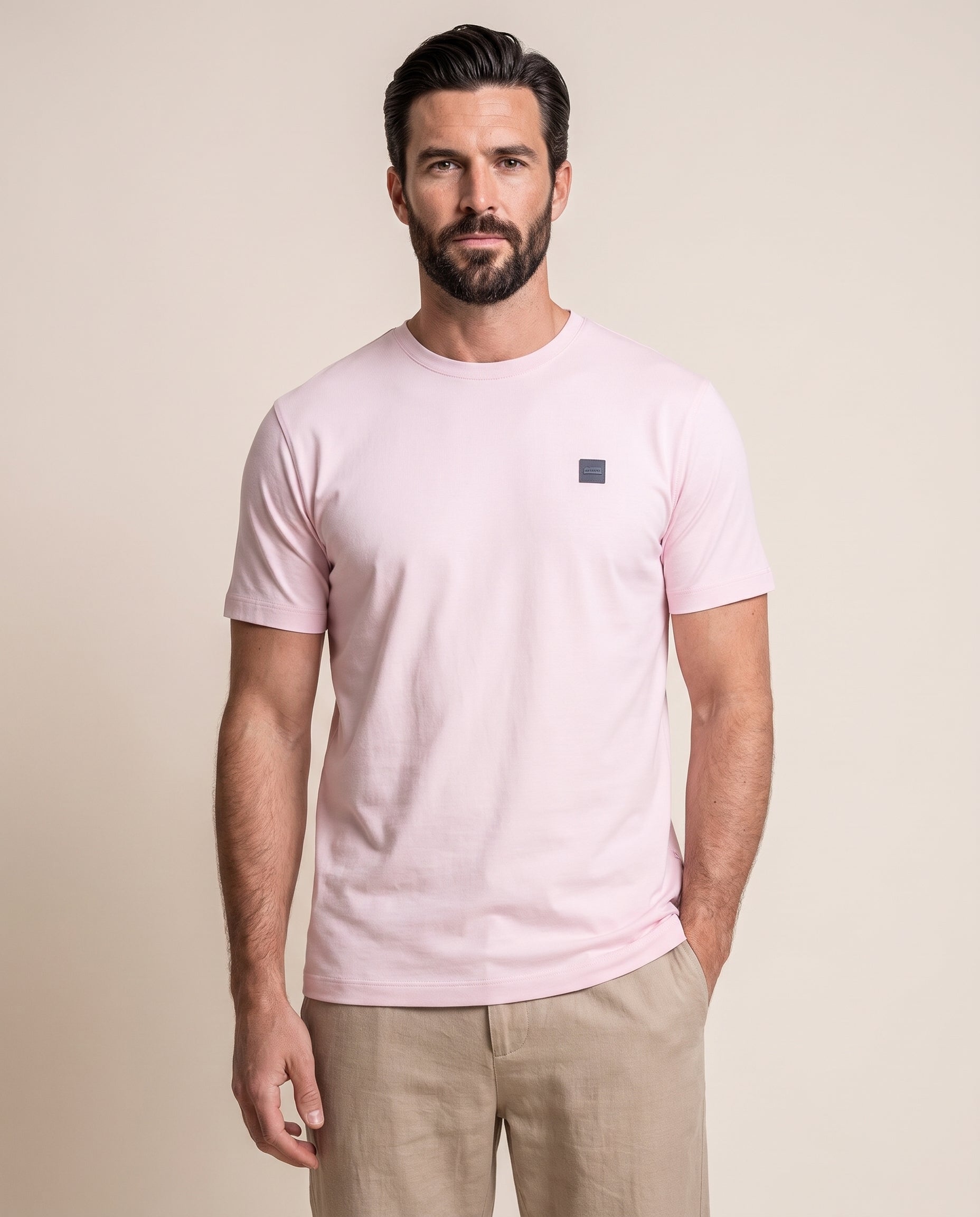 Cavani Bogart Pink - T-shirt heren – modelfoto