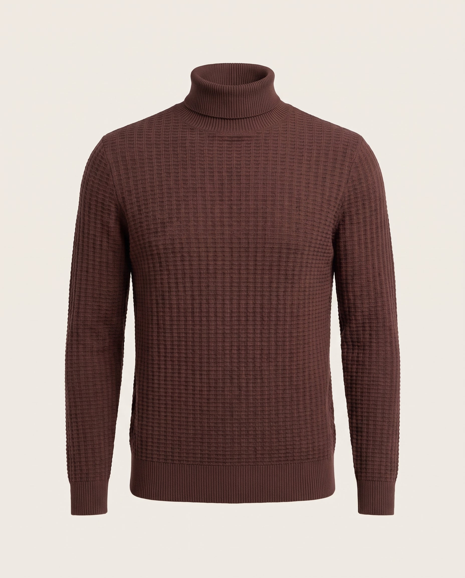 Cavani Argas Brown - Gebreide coltrui heren – productfoto zonder model