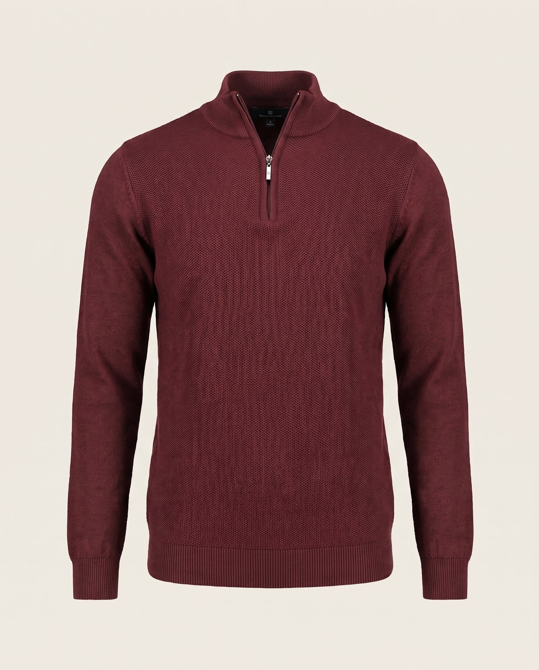 Kyle Wine Red - Pullover Heren met Rits - Cavani – productfoto zonder model