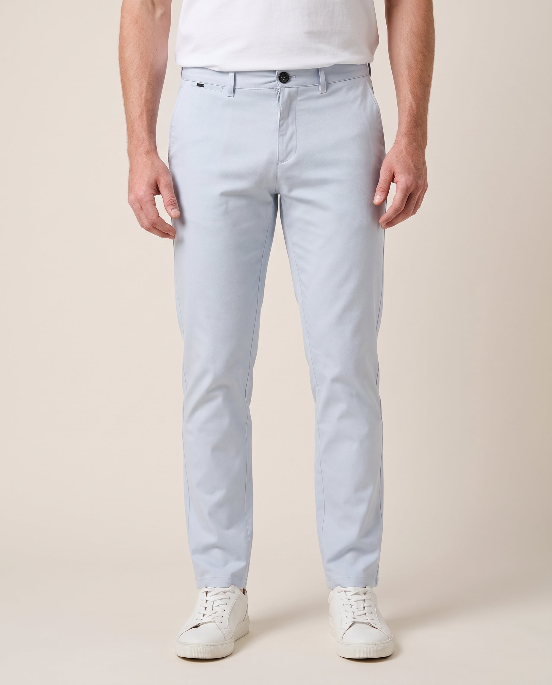 Chino broek heren Ice Blue - Cavani Dakota – modelfoto