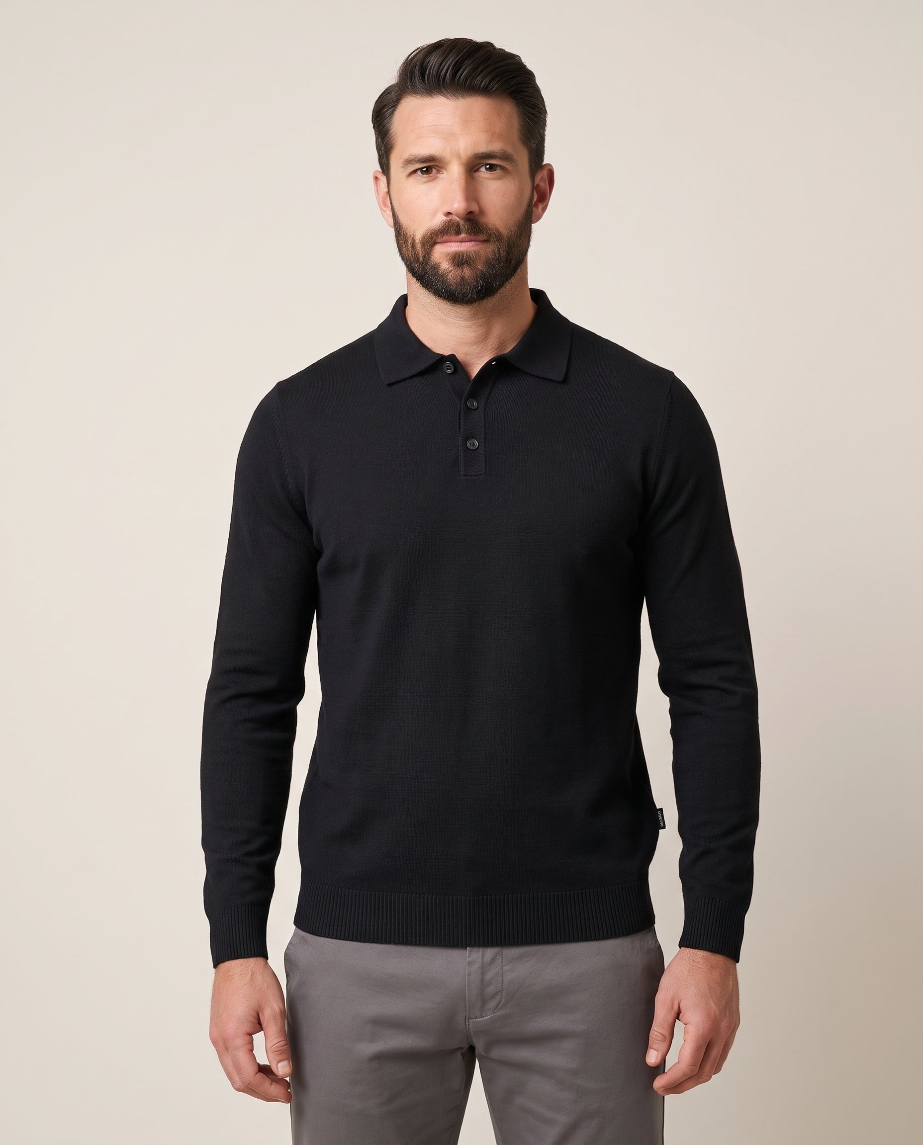 Cavani Boom Black - Polo voor heren – modelfoto