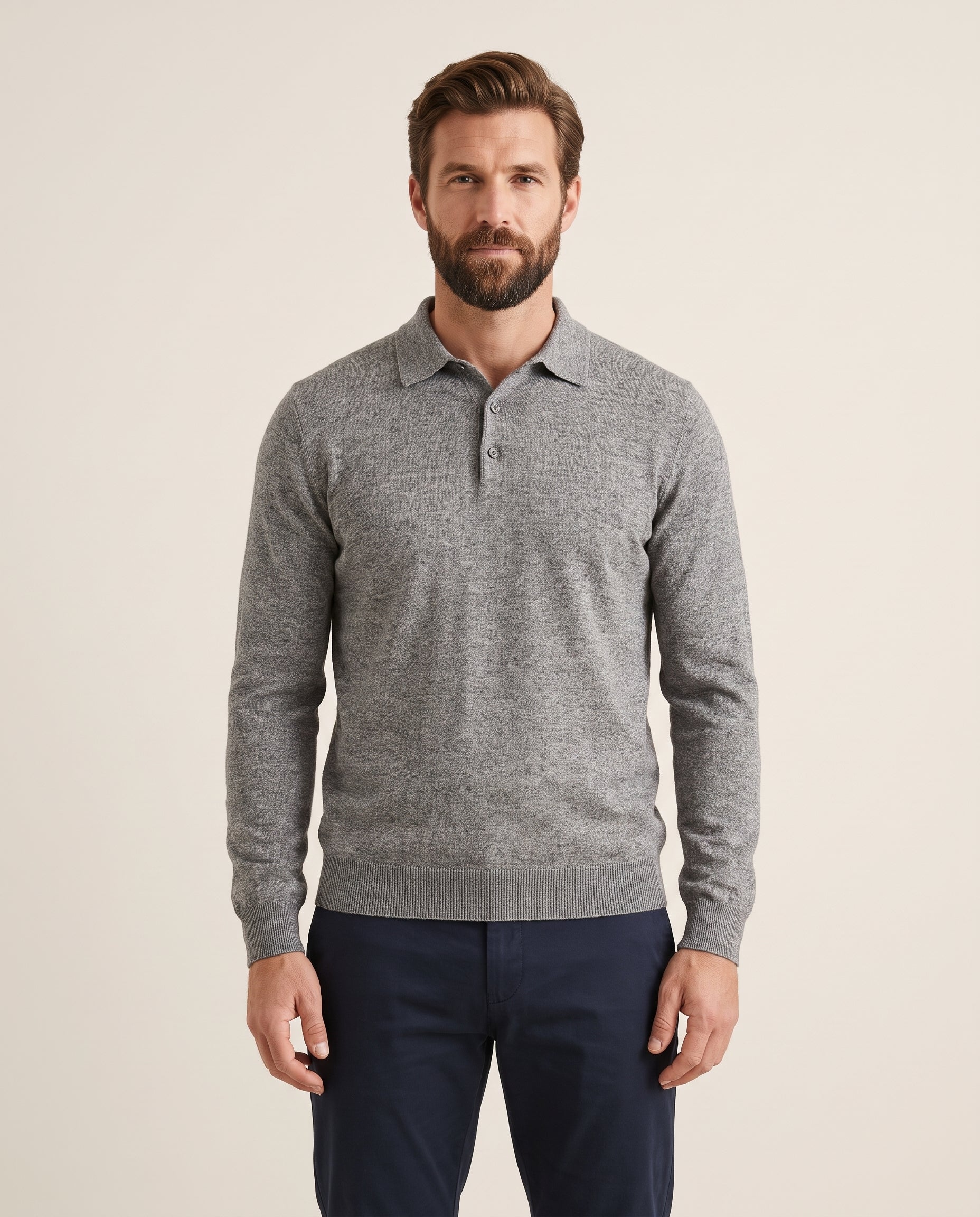 Cavani Boom Grey - Polo voor heren – modelfoto
