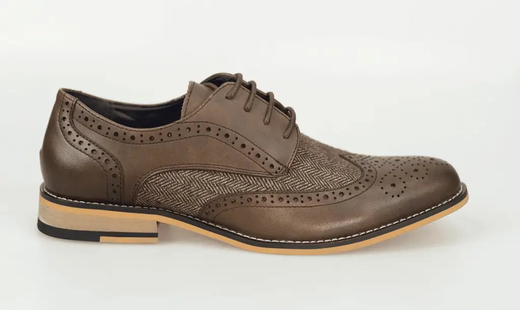 Donker bruine tweed schoenen / Cavani Horatio Brown -