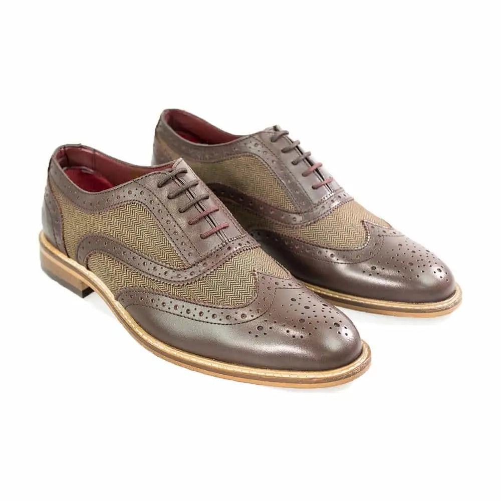 Nette schoenen | Cavani Ellington brown tweed - 39 -