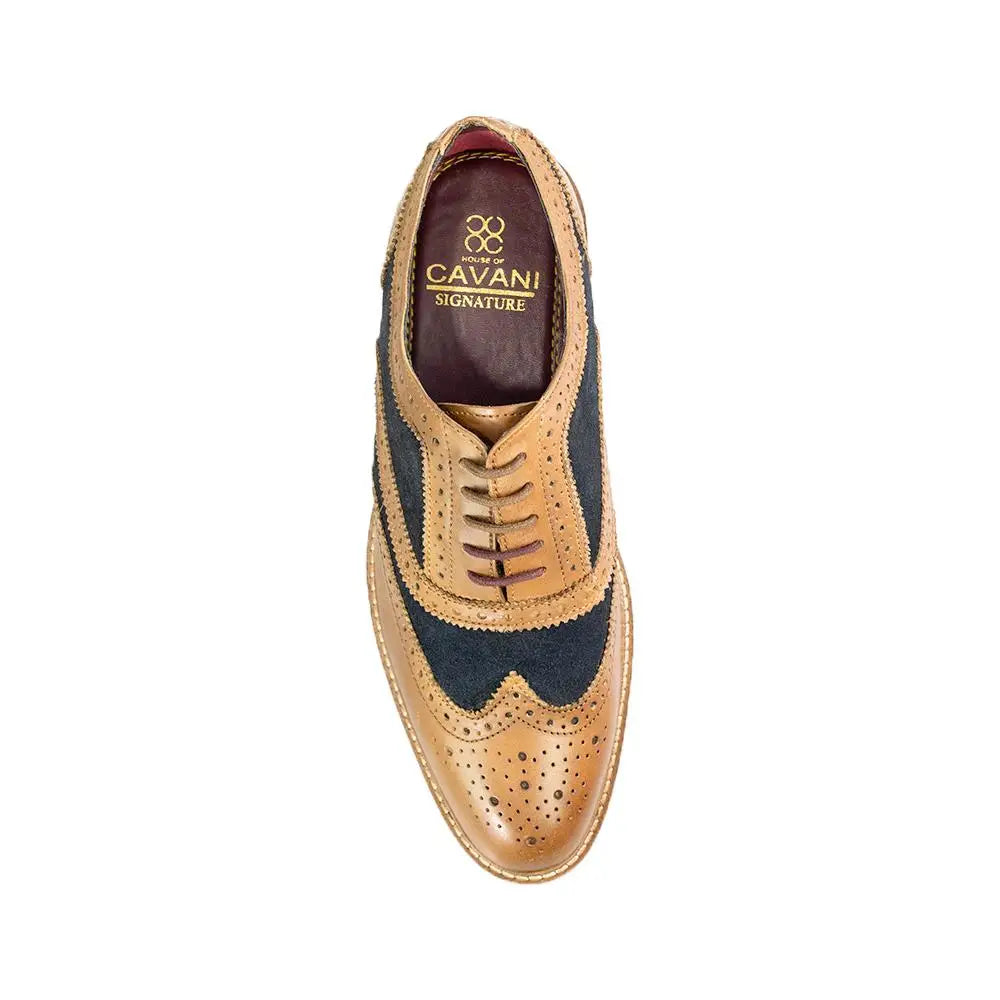 Nette schoenen | Cavani Ellington navy tan - schoenen