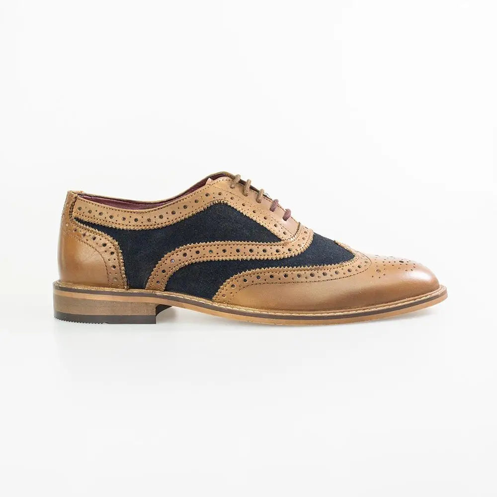 Nette schoenen | Cavani Ellington navy tan - schoenen