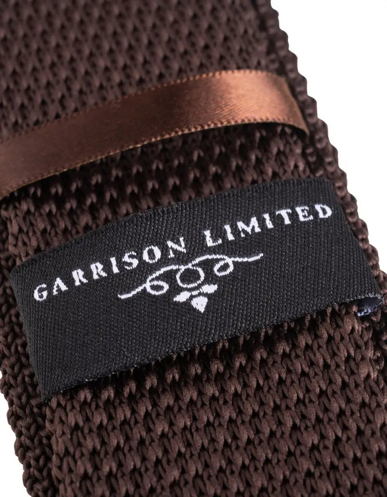 Stropdas bruin gebreid - Garrison Limited dark brown -