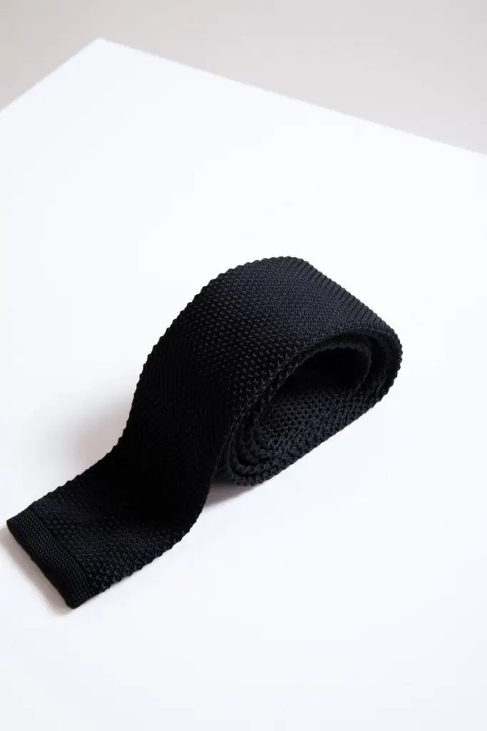 Stropdas Marc Darcy black knitted - stropdas