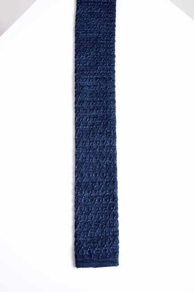 Stropdas Marc Darcy blue marl knitted - stropdas