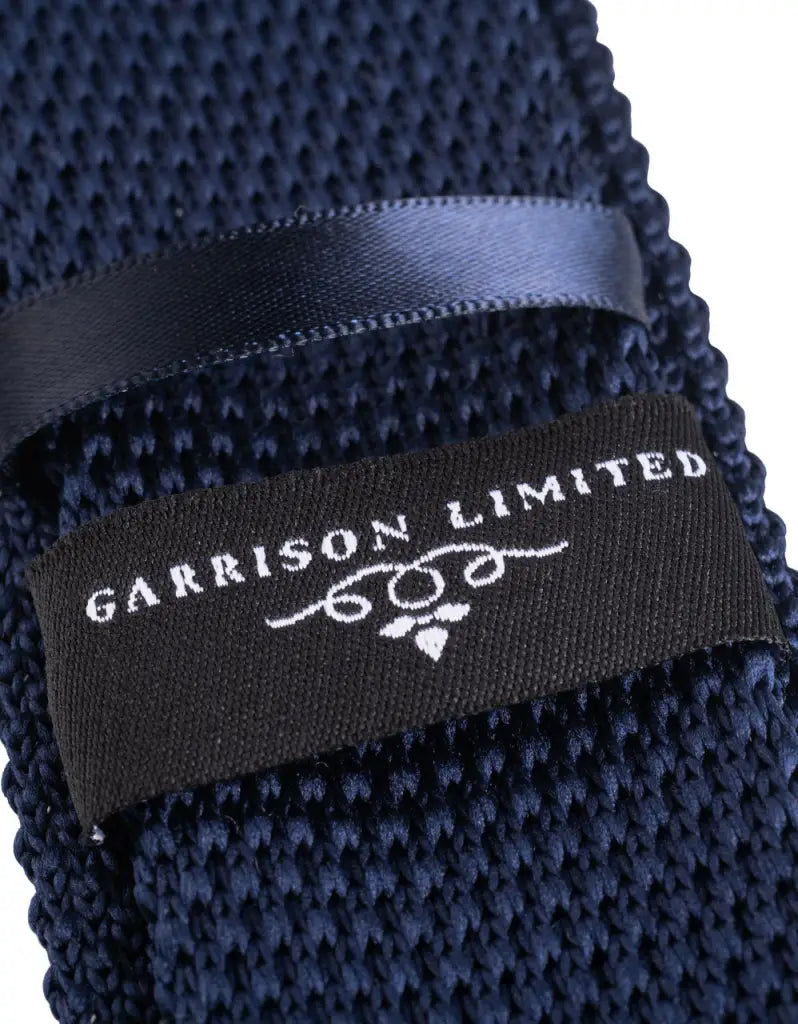 Stropdas navy gebreid - Garrison Limited navy blue -